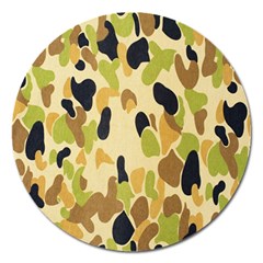 Army Camouflage Pattern Magnet 5  (round) by Nexatart