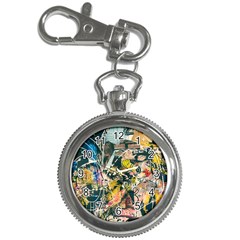 Art Graffiti Abstract Vintage Key Chain Watches by Nexatart