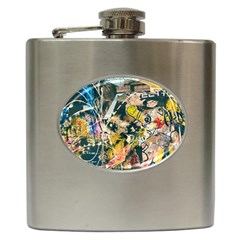 Art Graffiti Abstract Vintage Hip Flask (6 Oz) by Nexatart