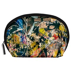 Art Graffiti Abstract Vintage Accessory Pouches (large)  by Nexatart