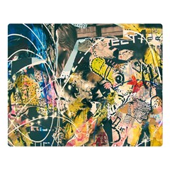 Art Graffiti Abstract Vintage Double Sided Flano Blanket (large)  by Nexatart