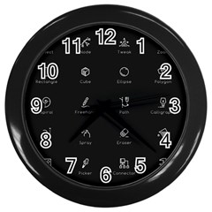 Art Desktop Icons Vector Clipart Wall Clocks (black) by Nexatart