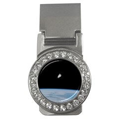 Astronaut Floating Above The Blue Planet Money Clips (cz)  by Nexatart