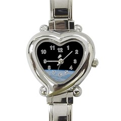 Astronaut Floating Above The Blue Planet Heart Italian Charm Watch by Nexatart