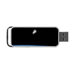 Astronaut Floating Above The Blue Planet Portable Usb Flash (two Sides) by Nexatart