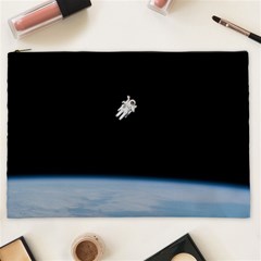 Astronaut Floating Above The Blue Planet Cosmetic Bag (xxl)  by Nexatart