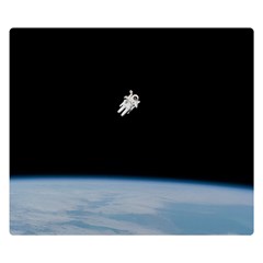 Astronaut Floating Above The Blue Planet Double Sided Flano Blanket (small)  by Nexatart