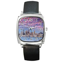 Auckland Travel Square Metal Watch by Nexatart