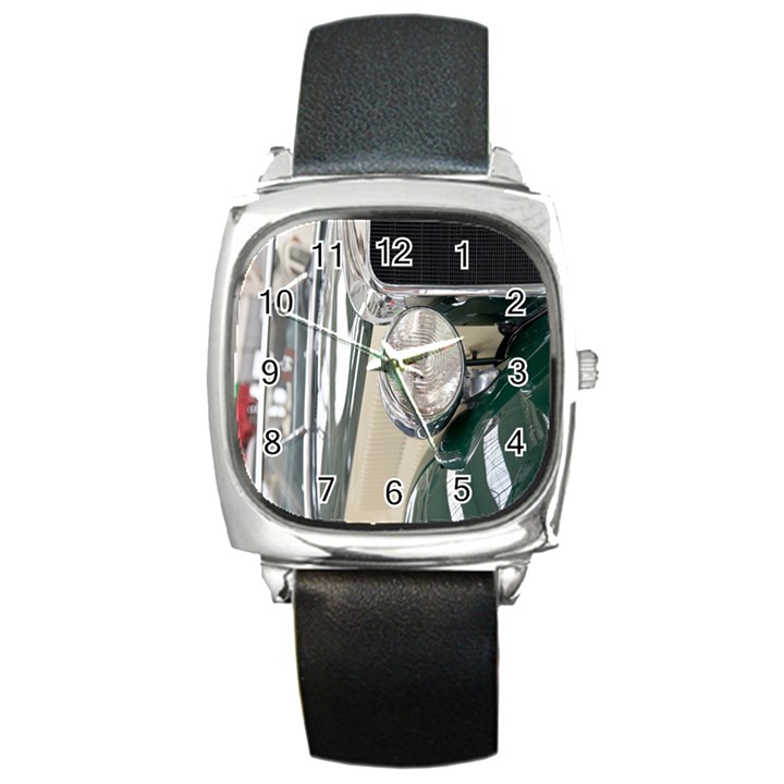 Auto Automotive Classic Spotlight Square Metal Watch