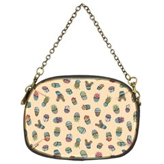 Sweet Succulents Chain Purses (two Sides)  by electrogiraffe