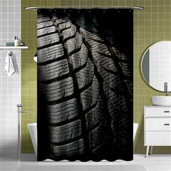 Auto Black Black And White Car Shower Curtain 48  X 72  (small)  by Nexatart