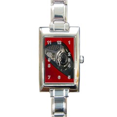 Auto Red Fast Sport Rectangle Italian Charm Watch by Nexatart