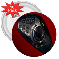 Auto Red Fast Sport 3  Buttons (10 Pack)  by Nexatart