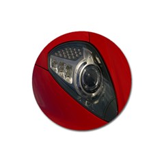 Auto Red Fast Sport Magnet 3  (round) by Nexatart