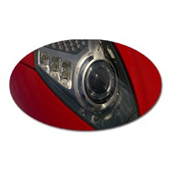 Auto Red Fast Sport Oval Magnet by Nexatart