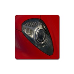 Auto Red Fast Sport Square Magnet by Nexatart