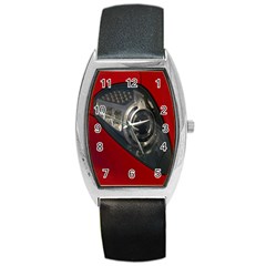 Auto Red Fast Sport Barrel Style Metal Watch by Nexatart