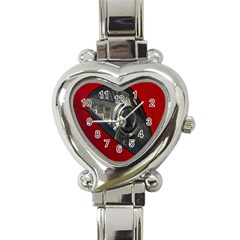 Auto Red Fast Sport Heart Italian Charm Watch by Nexatart