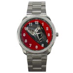 Auto Red Fast Sport Sport Metal Watch Front