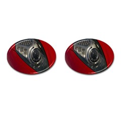 Auto Red Fast Sport Cufflinks (oval) by Nexatart