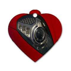 Auto Red Fast Sport Dog Tag Heart (one Side) by Nexatart