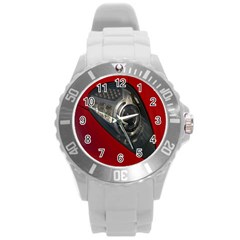 Auto Red Fast Sport Round Plastic Sport Watch (l) by Nexatart