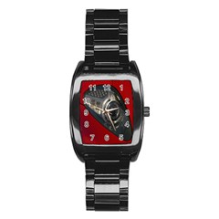 Auto Red Fast Sport Stainless Steel Barrel Watch by Nexatart