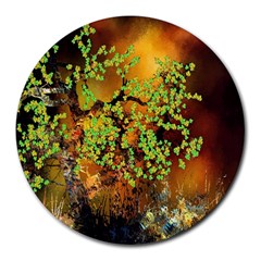 Backdrop Background Tree Abstract Round Mousepads