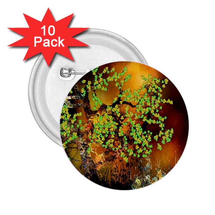 Backdrop Background Tree Abstract 2.25  Buttons (10 pack) 