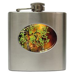 Backdrop Background Tree Abstract Hip Flask (6 oz)