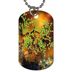 Backdrop Background Tree Abstract Dog Tag (Two Sides)