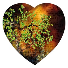 Backdrop Background Tree Abstract Jigsaw Puzzle (Heart)