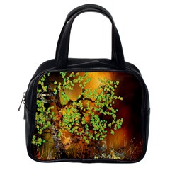 Backdrop Background Tree Abstract Classic Handbags (One Side)