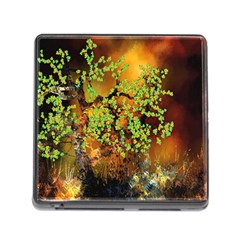 Backdrop Background Tree Abstract Memory Card Reader (Square)