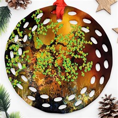 Backdrop Background Tree Abstract Round Filigree Ornament (Two Sides)