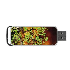 Backdrop Background Tree Abstract Portable Usb Flash (one Side) by Nexatart