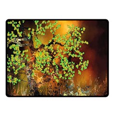 Backdrop Background Tree Abstract Double Sided Fleece Blanket (Small) 