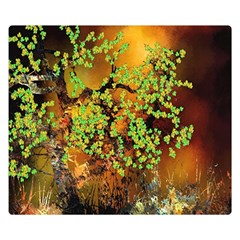 Backdrop Background Tree Abstract Double Sided Flano Blanket (Small) 