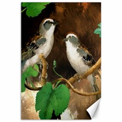 Backdrop Colorful Bird Decoration Canvas 12  X 18   by Nexatart