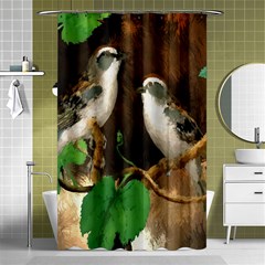 Backdrop Colorful Bird Decoration Shower Curtain 48  X 72  (small)  by Nexatart