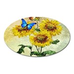 Backdrop Colorful Butterfly Oval Magnet Front