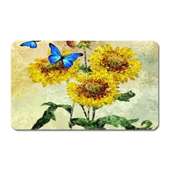 Backdrop Colorful Butterfly Magnet (rectangular) by Nexatart