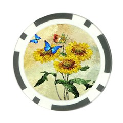 Backdrop Colorful Butterfly Poker Chip Card Guard by Nexatart