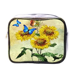 Backdrop Colorful Butterfly Mini Toiletries Bags by Nexatart