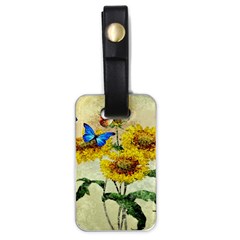 Backdrop Colorful Butterfly Luggage Tags (one Side)  by Nexatart