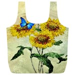 Backdrop Colorful Butterfly Full Print Recycle Bags (L)  Back