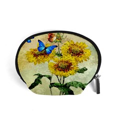 Backdrop Colorful Butterfly Accessory Pouches (small)  by Nexatart