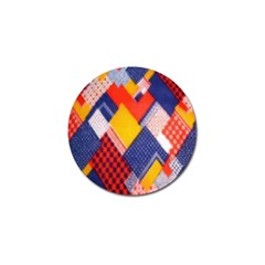 Background Fabric Multicolored Patterns Golf Ball Marker (10 Pack) by Nexatart