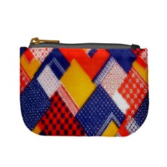 Background Fabric Multicolored Patterns Mini Coin Purses by Nexatart