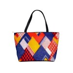 Background Fabric Multicolored Patterns Shoulder Handbags Back